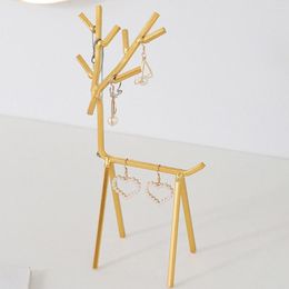 Jewellery Pouches Creative Rack Deer Shape Lovely Wrought Iron Tree Necklace Display Stand Geometric Earrings Rings Organiser Racks