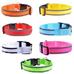 Dog Collars LED Collar Luminous Pet Products Night Safety Reflective Strip Cat Flashing Glow Necklace Accessories