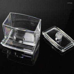 Jewelry Pouches Acrylic Makeup Organizer Cotton Pads Aquare Container Swab Sticks Make Up Cosmetic Plastic Storage Boxes