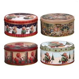 Gift Wrap Christmas Box Tin Cookie Candy Boxes Tinstinplate Containers Container Treatholiday Metal Jarlids Santa Storage Favour Case