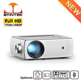 Projectors BYINTEK K18 Full HD 1920 1080 LCD Smart Android 9.0 WIFI LED Video Home Theatre Portable Mini Projector 4K 1080P for Smartphone T221216