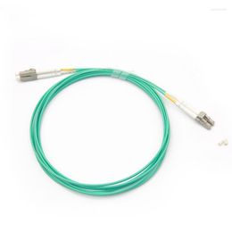 Fiber Optic Equipment 3-Meter OM3 LC-LC Cable Multimode Duplex 50/125 LC PC Patch Cord 5 Pc/lots
