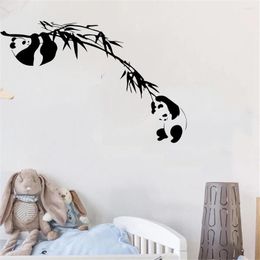 Wall Stickers Chinese Panda Bamboo 34 57cm For Kids Rooms Home Decor Cartoon Decals Diy Mural Art