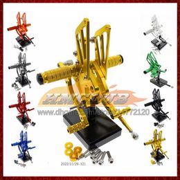 Motorcycle Adjustable CNC Foot Rest Footpeg Rear Set Pedal For SUZUKI GSXR750 GSXR600 GSXR 600 750 96 97 98 00 1996 1997 1998 2000 CNC Foot Pegs Footrest Rearset 8Colors