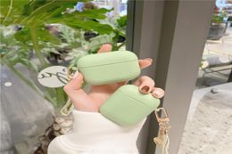 Роскошный милый грибко -цветочный кружевной шнурок зеленый чехол для Apple AirPods 2 1 Pro Case Accessories Bluetooth Silicone Cover1378836
