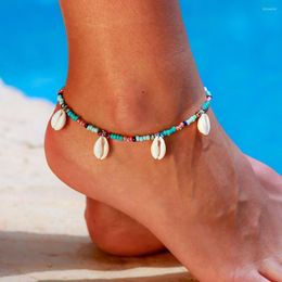 Anklets Natural Shell Conch Seed Beads For Women Foot Jewelry Summer Beach Barefoot Bracelet Ankle On Leg 2022