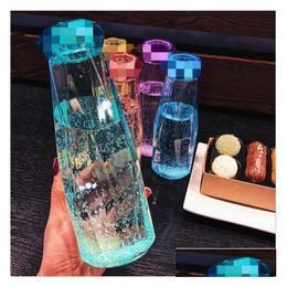 Wasserflaschen Plastikflasche Modet Cup Sport Cam Wandergetr￤nk Diamant Geschenk Drop Lieferung Hausgarten K￼che Essbar DHHNG3