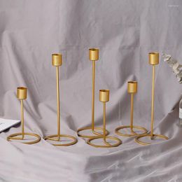 Candle Holders Wedding Decoration Nordic Style Single Head Iron Candlestick Metal Holder Home Party Decor