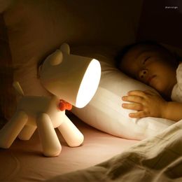 Night Lights 2022 Puppy Led Lamp For Children Rechargable ELK Adjust Brightness Table Home In Bedroom