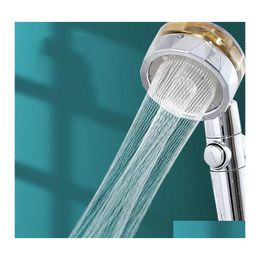 Bathroom Shower Heads Pressurized Mticolor High Pressure Propeller Fan Showers Nozzle El Household Goods Wh0044 Drop Delivery Home G Dhwq0