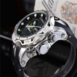 New Luxury Mens Sports Watch Large Dial Golden Quartz Men Watches Calendar Silicone Strap Wristwatches Original Gift Box188n
