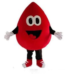 red blood drop mascot costume cartoon character fancy dress EMS