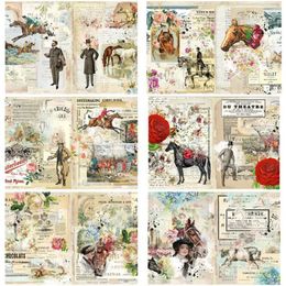 Gift Wrap Vintage INS Medieval Gentleman Scrapbooking Stickers Decorative Diary Notebooks Junk Journal Material Craft Supplies
