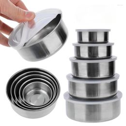 Bowls Stainless Steel Mixing With Airtight Lids Non Slip Nesting Whisking Set For Salad Cooking Baking Lunch Box