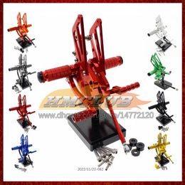 Motorcycle Adjustable CNC Foot Rest Footpeg Rear Set Pedal For KAWASAKI NINJA ZX-12R ZX 12 R 12R ZX12R 2002 2003 2004 2005 2006 CNC Foot Pegs Footrest Rearset Kit 8Colors