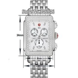 Signature DECO Diamonds MOP Shell Dial Diamond Mark Quartz Movement Watch Women's MWW06P000099 Lady Watches 33mm2697