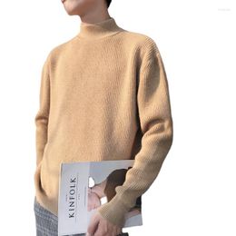 Men's Sweaters 2022 Semi-turtle Neck Men's Autumn And Winter Of The Tide Youth Sweater Thickened Pullover Jacket Warm Bottoming Shirt