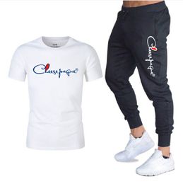 Plus Size O Neck Men's Tracksuits T-shirt Shorts Set Fashion 2 Piece Sports Suit Printing Casual T Shirt Shorts Tracksuit Men Clothing