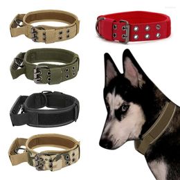 Dog Collars Nylon Military Tactical Collar Working Durable Adjustable Outdoor Training Pet Small Large German Shepard