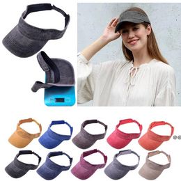 Empty Top Cap Casual Visor Sun Hats Women's Summer Vintage Curved Cap Golf Tennis Outdoor Beach Snapback Baseball Hat tt1216