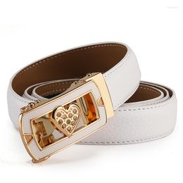 Belts Arrive Love Deduction Female Waist White Black Split Leather Belt For Women Korean Simple Leisure Cummerbunds