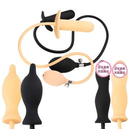 sex toy massager Adult products super large inflatable silicone backyard anal plug expansion dilator