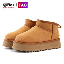 Women Boots Australia Snow Booties platform Australian Bootes chestnut tazz slippers sheepskin wool winter bootss womens shoes Shearling Slippers Ankle Half boot