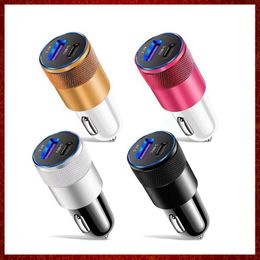 CC246 15W USB Car Charger Fast Charge 3.1A USB Type C Port Mobile Phones Quick Charging Charger For IPhone 14 13 Huawei Samsung Xiaomi