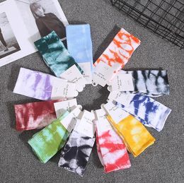 Accessories Men's Women's Long Size 11 Colors Tie-dye Socks Matching Color Basketball Sports Couple High Tube Socks