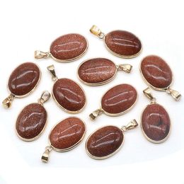 18x25mm Natural Goldstone Stone Irregular Waterdrop Shape Exquisite Quartz Agate Charms for Jewellery Making Necklace Bracelet