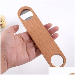 Openers Sublimation Woodens El Flat Board Speed Bottles Opener Home Beer Cap Wooden Er Wood Bottle Drop Delivery Garden Kitchen Dinin Dh0B5