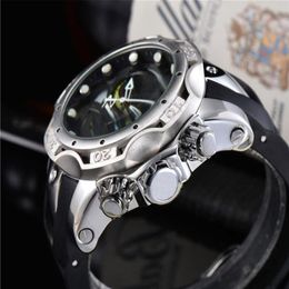 New Luxury Mens Sports Watch Large Dial Golden Quartz Men Watches Calendar Silicone Strap Wristwatches Original Gift Box312h