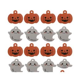 Gift Wrap 50 Pieces/Set Halloween Tag Irregar Decoration Ghost Festival Sugar Box Atmosphere Paper Card Diy Decortive Accessories Dr Dhwsv