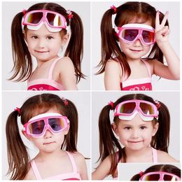 Party Favour Swimming Goggles Comfortable Sile Large Frame Adjustable Swim Glasses Children Antifog Uv Waterproof Eyewear Drop Delive Dhzvz