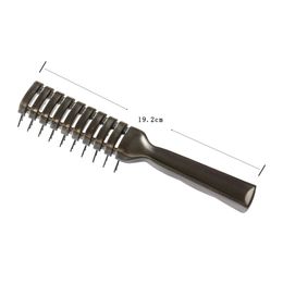 Pro Hairdressing Hair Salon Barber Anti-static Heat Comb Massage Brush