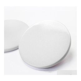 Mats Pads 9Cm Sublimation Blank Ceramic Coaster White Heat Transfer Printing Custom Cup Mat Pad Thermal Drop Delivery Home Garden Otc4G