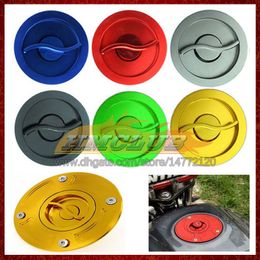 Motorcycle CNC Keyless Gas Cap Fuel Tank Caps Cover For KAWASAKI NINJA ZX-6R ZX 6R 6 R ZX6R 94 95 96 97 1994 1995 1996 1997 Quick Release Open Aluminum Oil Fuel Filler Covers