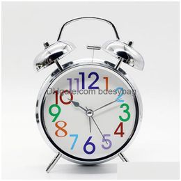 Desk Table Clocks Bedside Alarm Originality Ring Bell Sier Digital Travel Time Drop Delivery Home Garden Decor Dhqta