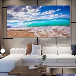 Paintings Wall Painting Landscape Posters And Prints Canvas Art Seascape Sunrise Pictures For Living Room Modern Home Decor Sea Beac Dhluk