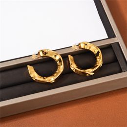 New Autumn/Winter Stud Irregular Concave Convex Texture Hollow Earrings Women Exaggerated Fashion All-Match Jewellery Accessories