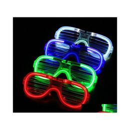 Other Event Party Supplies Halloween Led Shutter Glasses Fl Light Square Love Glass Fashion For Club Drop Delivery Home Garden Fest Dhkbs