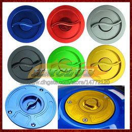 Motorcycle CNC Keyless Gas Cap Fuel Tank Caps Cover For Daytona 675 02 03 04 05 06 07 08 2002 2003 2004 2005 2006 2007 2008 Quick Release Open Aluminum Oil Fuel Filler Cover