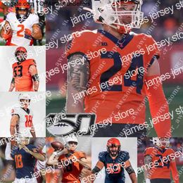 NCAA Illinois Football Jersey Artur Sitkowski Mike Epstein Reggie Love III Jakari Norwood Deuce Spann Luke Fo