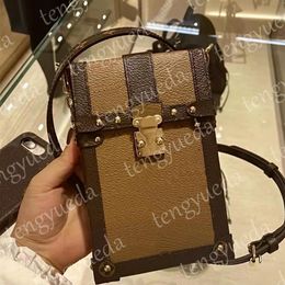 Fashion Designer Phone Pouches Bags for Lady Women Coin Purse Leather Cellphone Wallets 6 7inch mini Shoulder Bag245Q