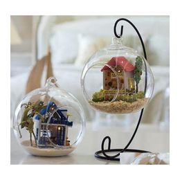 Vases 2Colors Bracket Stand For Home Decoration Wedding Candle Holder Candlestick Glass Ball Confused Doll Hanging Drop Delivery Gard Otdwi