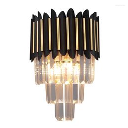 Wall Lamp Postmodern Light Luxury Crystal Lamps Living Room Dining TV Background American Simple Lighting 5127#