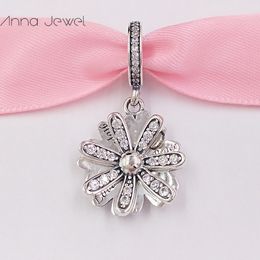 925 Sterling Silber Schmuckherstellungsset Pandora Sparkling Flower Charms Jade Armband für Damen Herren Kette Perlenketten Armreif Anhänger Stil 798813C01 Annajewel