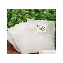 Coffee Tea Tools 6000Pcs Corn Fiber Bags Pyramid Shape Heat Sealing Filter Teabags Pla Biodegraded Filters 5.8X7Cm Sn2098 Drop Del Dhgld