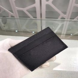 quality genuinel leather black letter mens card holder with box luxurys designers wallet womens wallet purse credit card hold2189