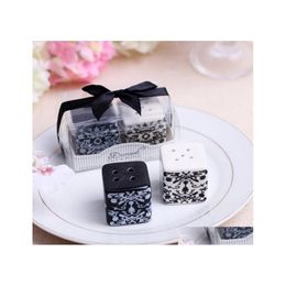 Party Favour 100Pairs/Lotis200Pcs To Sg Wholesale Wedding Favours And Gifts Of Ceramic Damask Salt Pepper Shakers Sn953 Drop Delivery Dhmyu